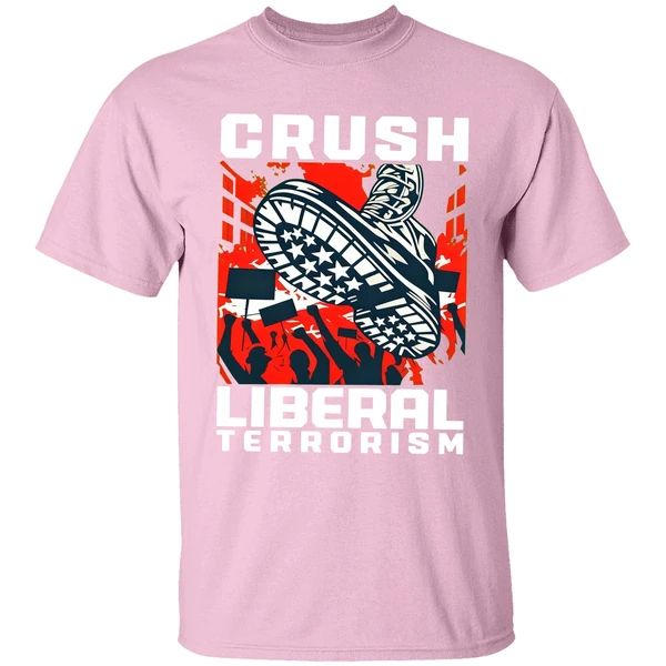 crush liberal terrorism shirt lightpink