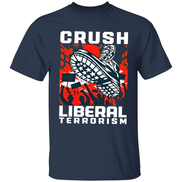 crush liberal terrorism shirt navy