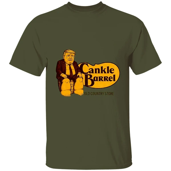 Cry Donald Trump Cankle Barrel Old Country Store Cracker Barrel Parody Logo Shirt - Image 3