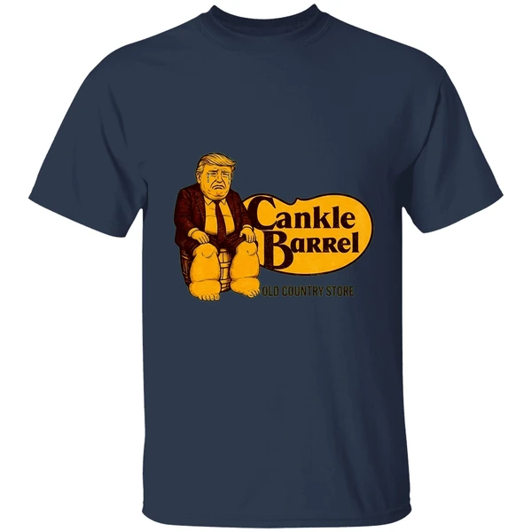 Cry Donald Trump Cankle Barrel Old Country Store Cracker Barrel Parody Logo Shirt - Image 4