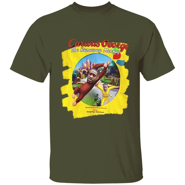 Curious George The Runaway Monkey George Floyd Derek Chauvin Shirt - Image 3