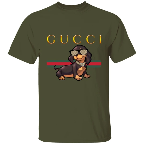 Dachshund And Gucci Mashup Shirt - Image 3