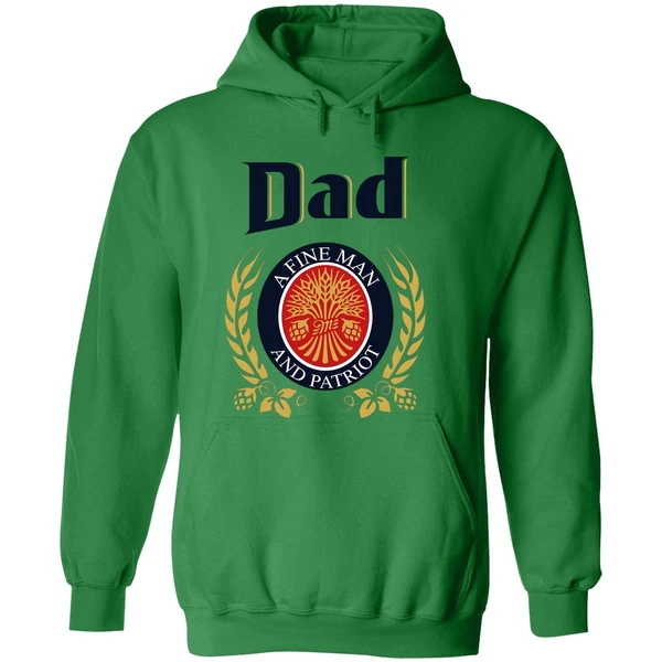 Dad A Fine Man And Patriot Hoodie - Image 2