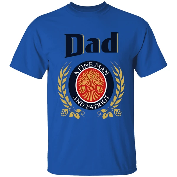 dad a fine man and patriot shirt royalblue