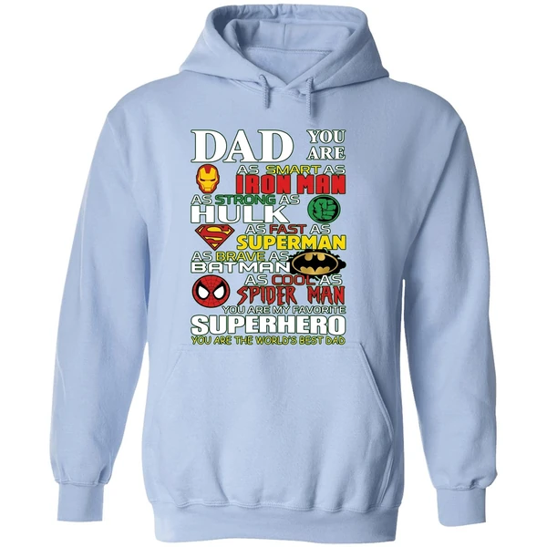 Dad You Are As Smart As Iron Man As Strong As Hulk Hoodie - Image 4