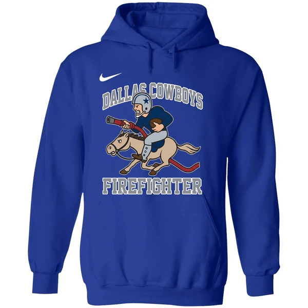 Dallas Cowboys 2025 First In Fire Dept Last Out Hoodie - Image 7