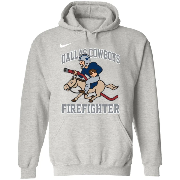 Dallas Cowboys 2025 First In Fire Dept Last Out Hoodie - Image 9
