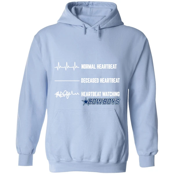 Dallas Cowboys Normal Heartbeat Deceased Heartbeat Heartbeat Watching Hoodie - Image 4