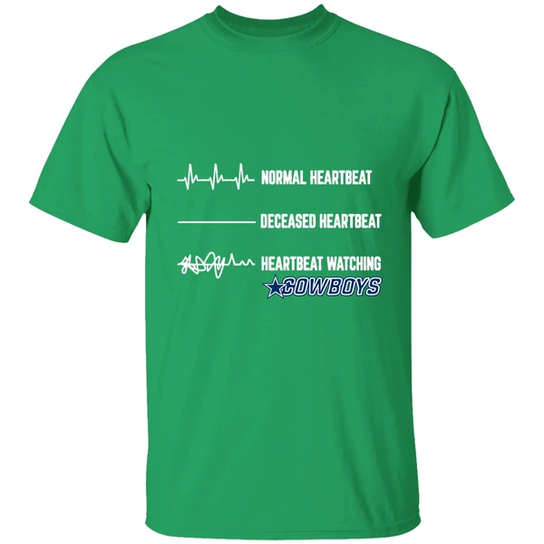Dallas Cowboys Normal Heartbeat Deceased Heartbeat Heartbeat Watching Shirt