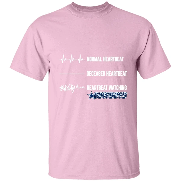 Dallas Cowboys Normal Heartbeat Deceased Heartbeat Heartbeat Watching Shirt - Image 2