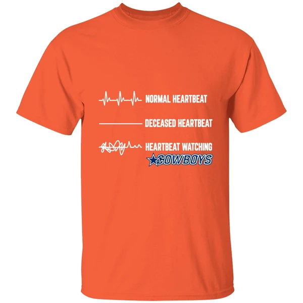 Dallas Cowboys Normal Heartbeat Deceased Heartbeat Heartbeat Watching Shirt - Image 5