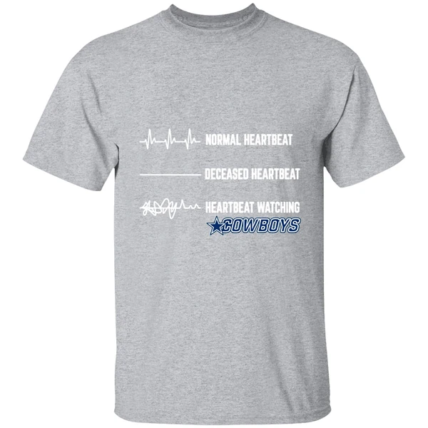 Dallas Cowboys Normal Heartbeat Deceased Heartbeat Heartbeat Watching Shirt - Image 8
