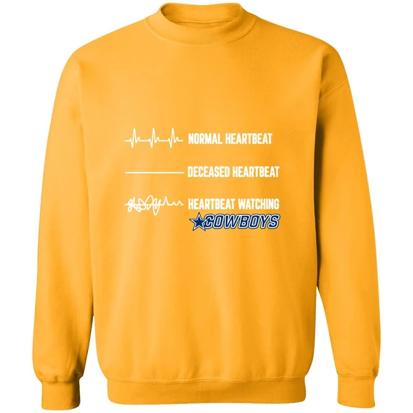 Dallas Cowboys Normal Heartbeat Deceased Heartbeat Heartbeat Watching Sweatshirt - Image 2