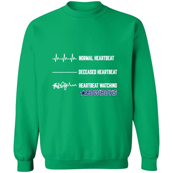 Dallas Cowboys Normal Heartbeat Deceased Heartbeat Heartbeat Watching Sweatshirt - Image 3