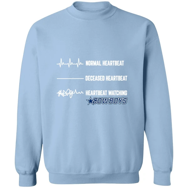 Dallas Cowboys Normal Heartbeat Deceased Heartbeat Heartbeat Watching Sweatshirt - Image 4