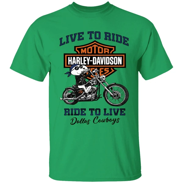 Dallas Cowboys Snoopy Motorcycle Harley Dadvidson Live To Ride Ride To Live Shirt - Image 8