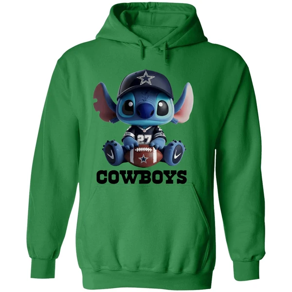 Dallas Cowboys Stitch Cartoon Football 2025 Hoodie - Image 2