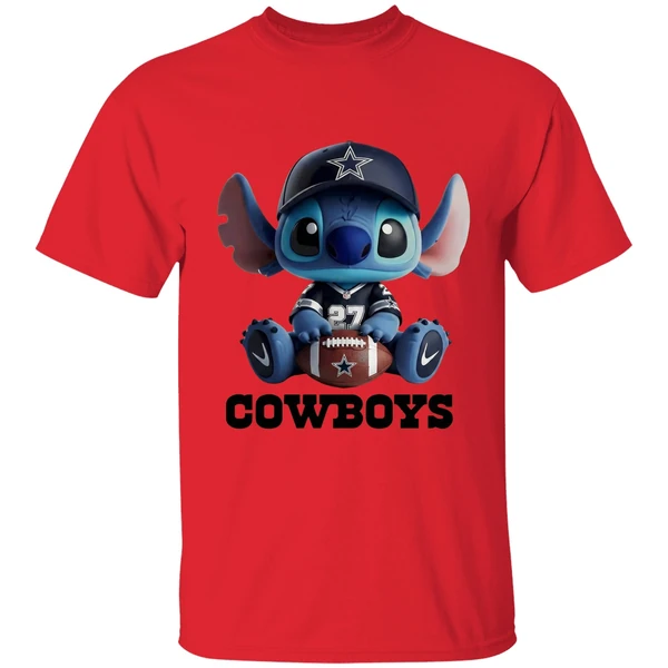 Dallas Cowboys Stitch Cartoon Football 2025 Shirt - Image 4