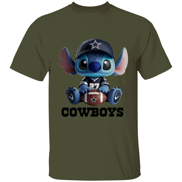 Dallas Cowboys Stitch Cartoon Football 2025 Shirt - Image 9