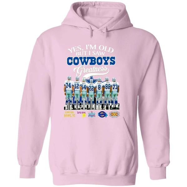 Dallas Cowboys Yes Im Old But I Saw Cowboys Greatness Super Bowl Hoodie - Image 5