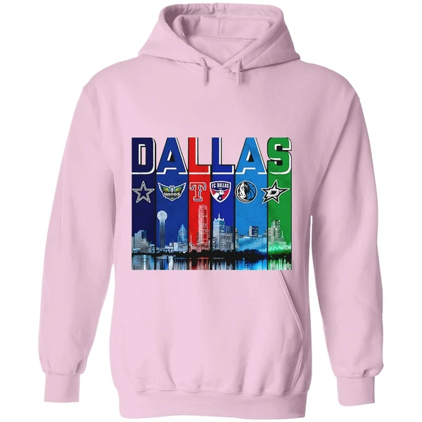 Dallas Skyline City Sports Team Logo Hoodie - Image 5