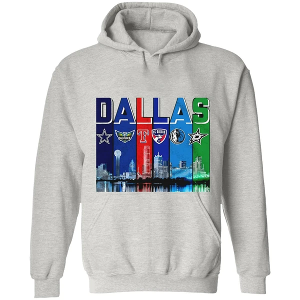 Dallas Skyline City Sports Team Logo Hoodie - Image 9