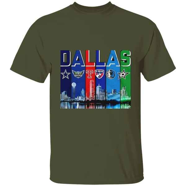 Dallas Skyline City Sports Team Logo Shirt - Image 3