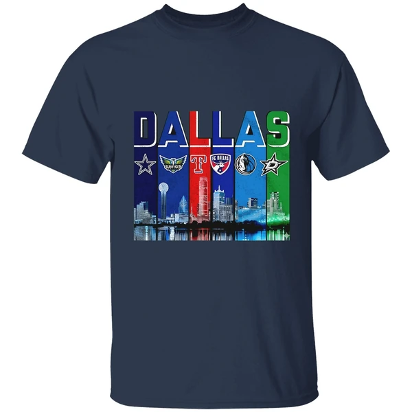Dallas Skyline City Sports Team Logo Shirt - Image 4