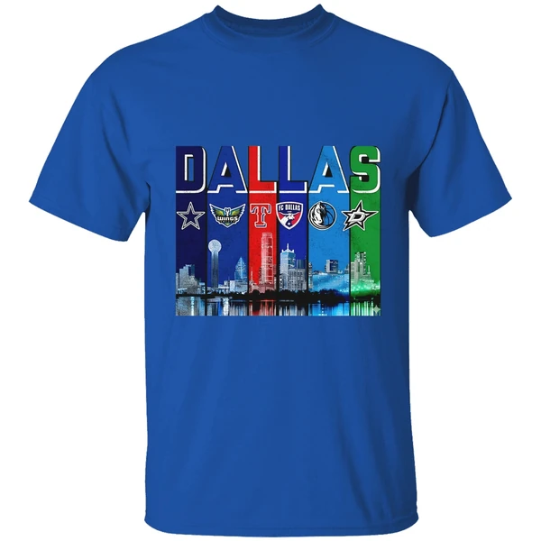 Dallas Skyline City Sports Team Logo Shirt - Image 7