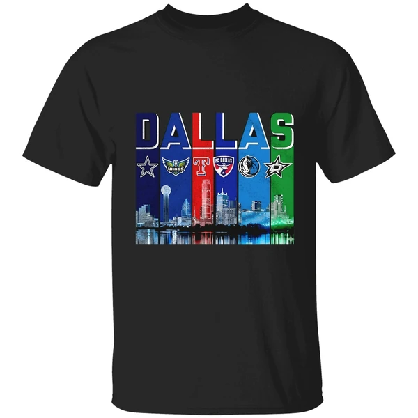 Dallas Skyline City Sports Team Logo Shirt - Image 9