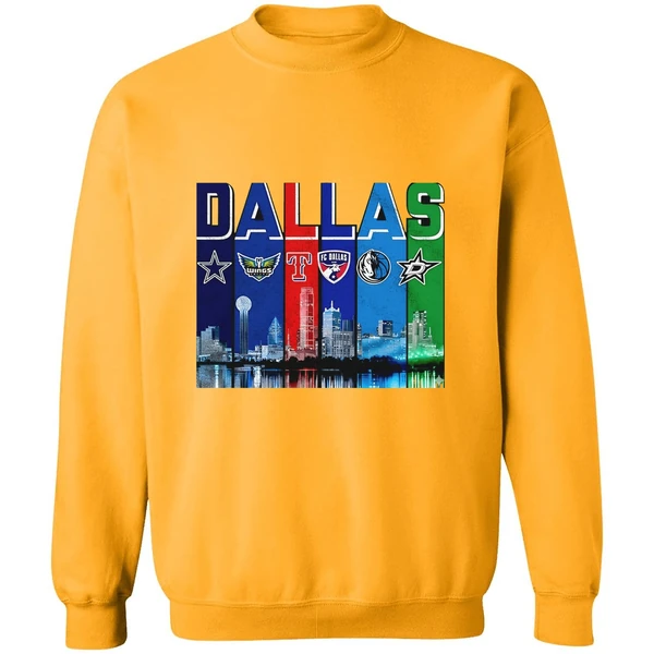 Dallas Skyline City Sports Team Logo Sweatshirt - Image 2