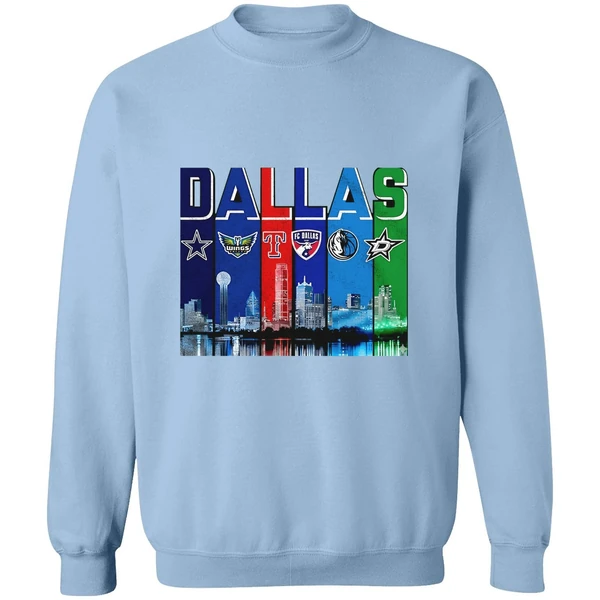 Dallas Skyline City Sports Team Logo Sweatshirt