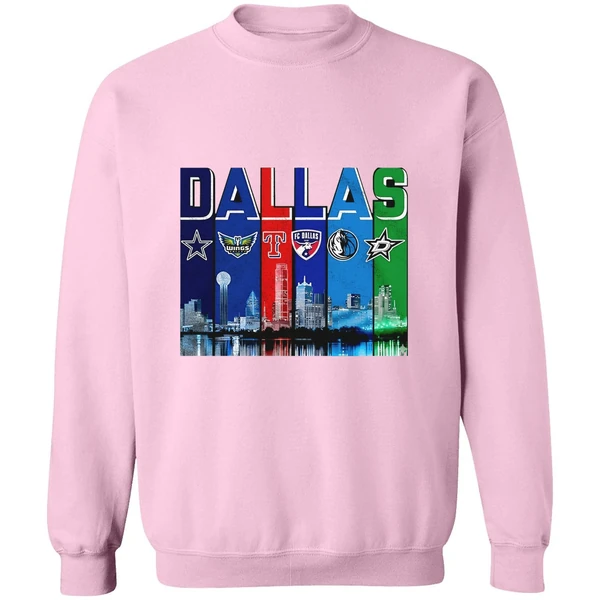 Dallas Skyline City Sports Team Logo Sweatshirt - Image 5