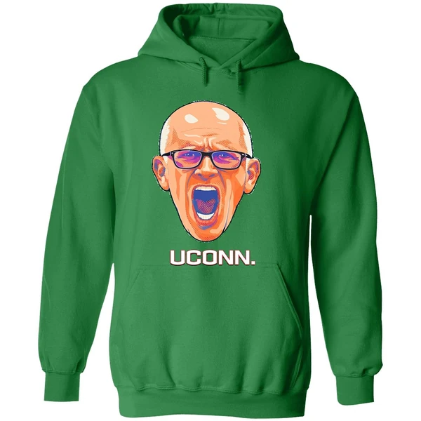 Dan Hurley Coach Uconn Huskies Mens Basketball Head Portrait Hoodie - Image 2
