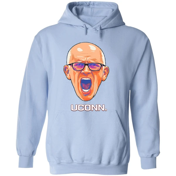 Dan Hurley Coach Uconn Huskies Mens Basketball Head Portrait Hoodie - Image 4