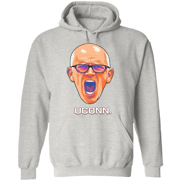 Dan Hurley Coach Uconn Huskies Mens Basketball Head Portrait Hoodie - Image 9