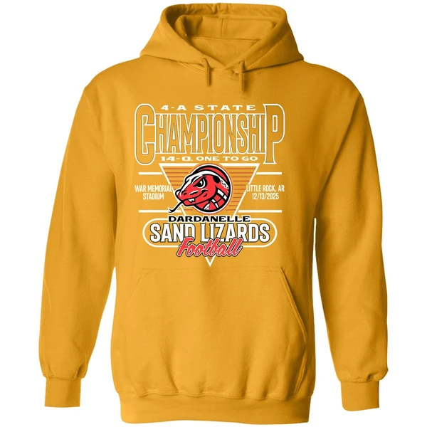 Dardanelle Sand Lizards 14 A One To Go Statue Championship 2025 Hoodie