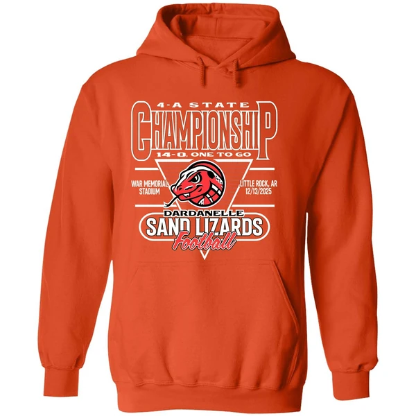 Dardanelle Sand Lizards 14 A One To Go Statue Championship 2025 Hoodie - Image 6