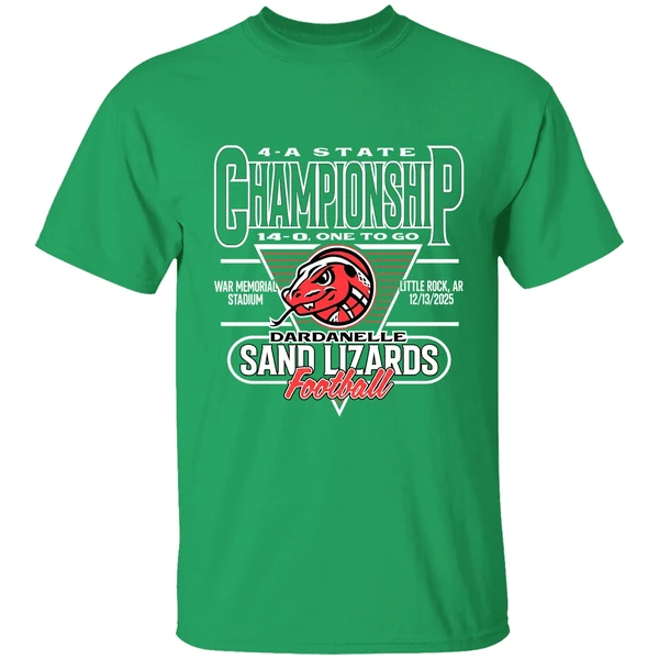 Dardanelle Sand Lizards 14 A One To Go Statue Championship 2025 Shirt - Image 2