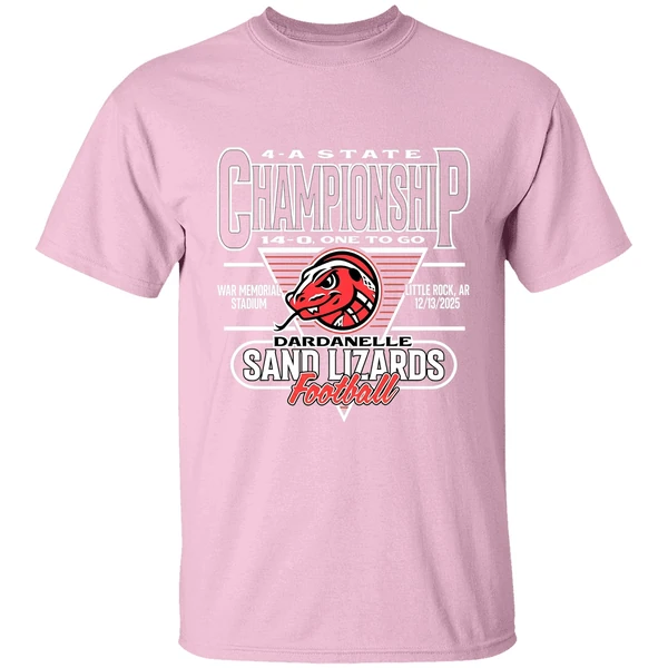 Dardanelle Sand Lizards 14 A One To Go Statue Championship 2025 Shirt - Image 3