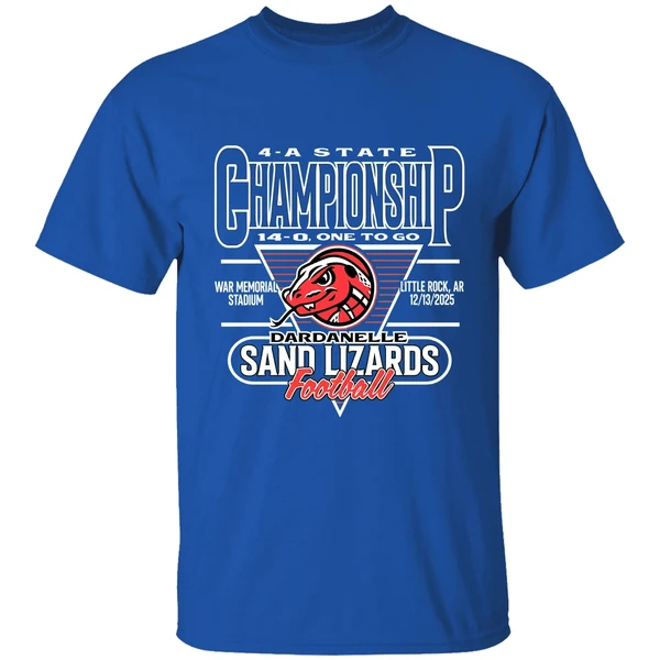 Dardanelle Sand Lizards 14 A One To Go Statue Championship 2025 Shirt - Image 8