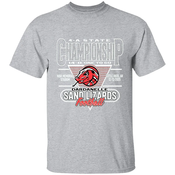 Dardanelle Sand Lizards 14 A One To Go Statue Championship 2025 Shirt - Image 9
