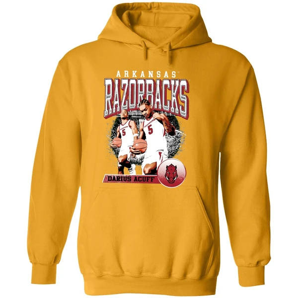 Darius Acuff Jr Arkansas Razorbacks Retro Hoodie