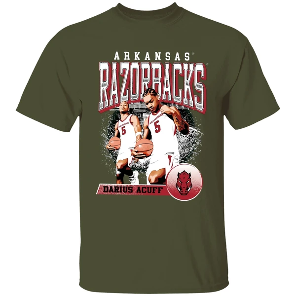 Darius Acuff Jr Arkansas Razorbacks Retro Shirt - Image 4