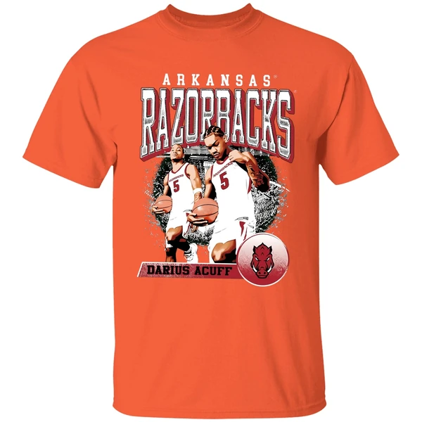darius acuff jr arkansas razorbacks retro shirt orange