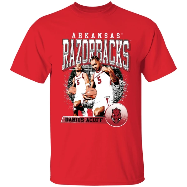 Darius Acuff Jr Arkansas Razorbacks Retro Shirt - Image 7