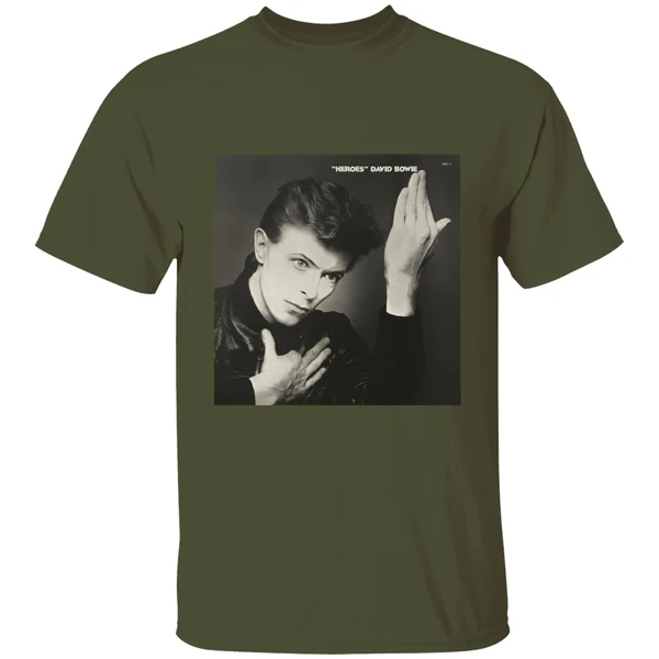 david bowie heroes shirt militarygreen