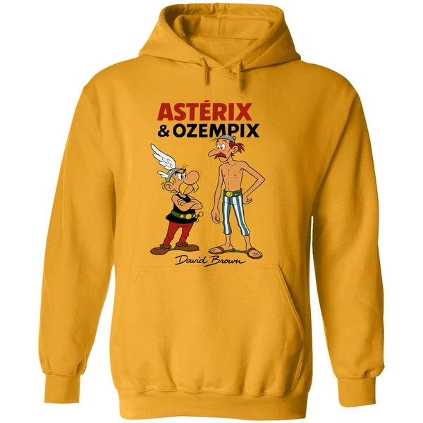 David Brown Asterix And Ozempic Hoodie