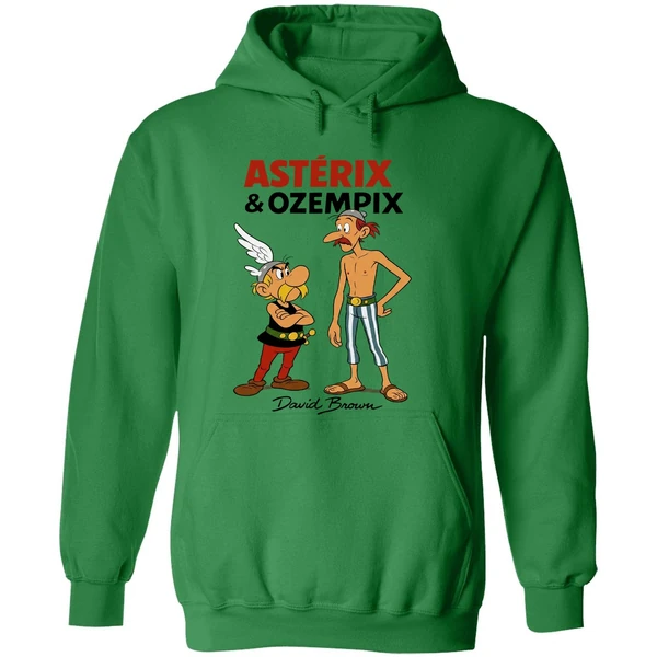 David Brown Asterix And Ozempic Hoodie - Image 2