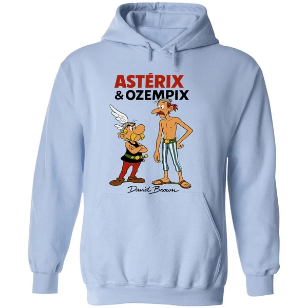 David Brown Asterix And Ozempic Hoodie - Image 4